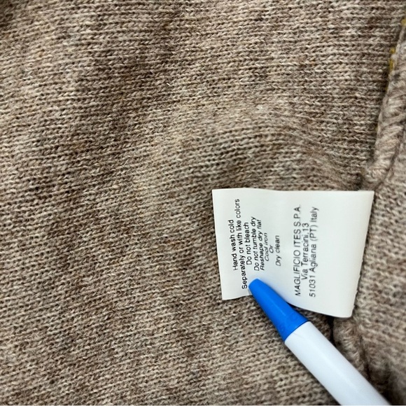Chiaramente Brown Button Wool Blend Cardigan Sweater - Picture 10 of 14